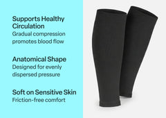 Compression Calf Sleeves Standard 20-30 mmHg - Black